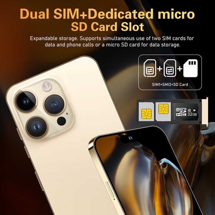 Phone 15 pro max 6.7 inch Original Full Screen WIFI BT FM GPS I15 Smartphone 12GB+512GB Android 4G 5G Mobile phone